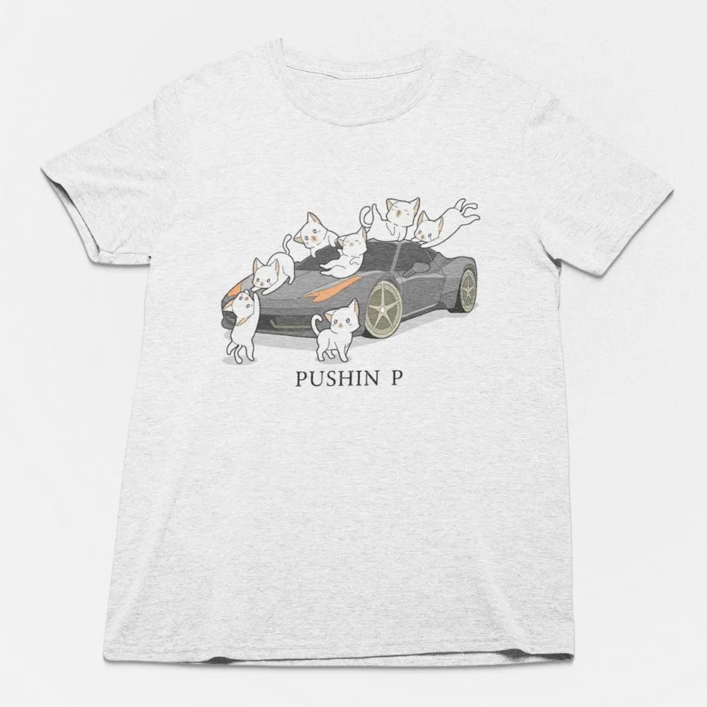 Pushin P Shirt, Foreign, Hip Hop Kitty, Pussy, Gunna, Cats - Picture 1 of 1